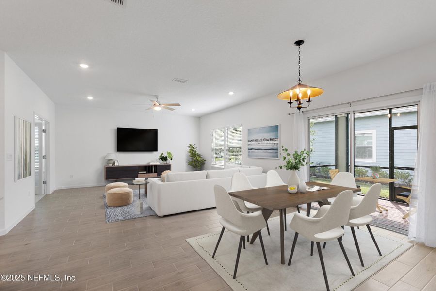 Furnished interior view inside a new home in Tributary: Lakeview at Tributary 50's, Yulee (Image 12).