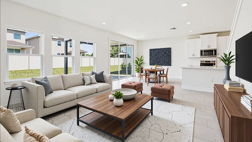 Representative furnished interior of a home built from the Hemingway by D.R. Horton in Sandal Key, Weeki Wachee (Image 4).
