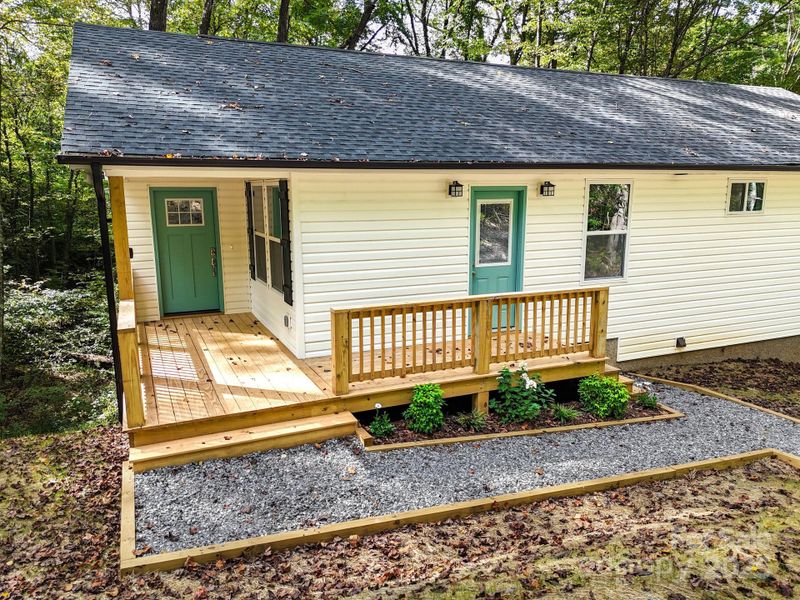 Exterior details and patio area of a home in , Asheville (Image 23).