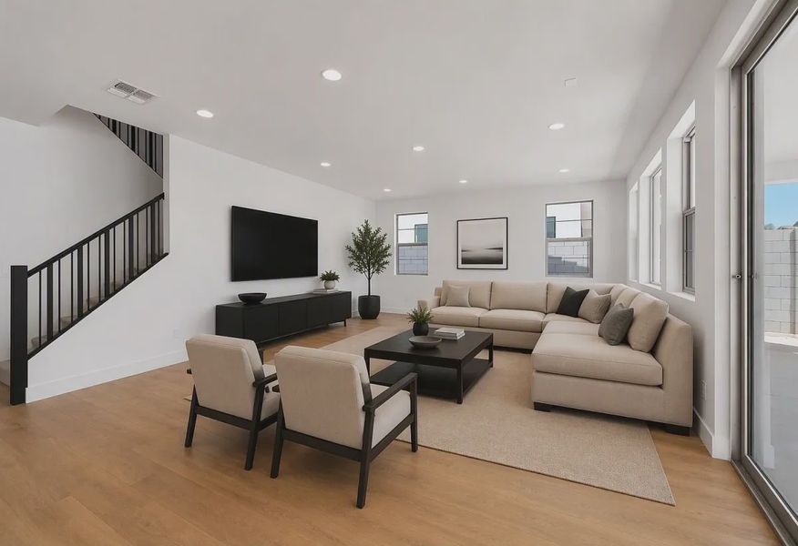 Great Room Virtually Staged - 6 of 16