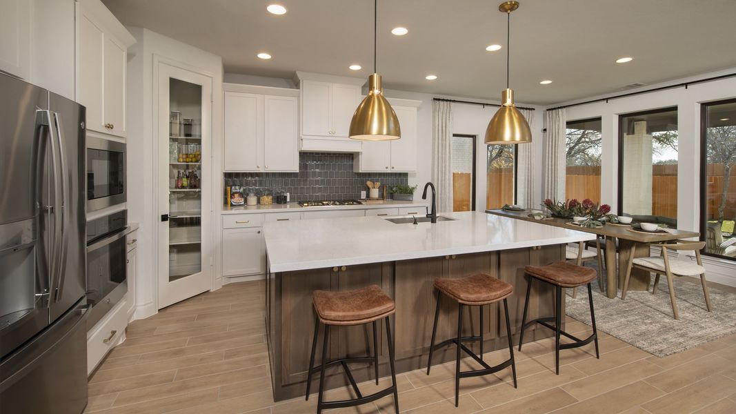 Furnished interior view inside a new home in Parkside on the River West, Georgetown (Image 11).