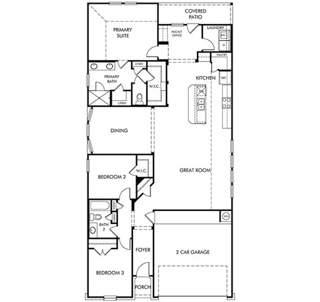 2D floor plan layout of this home in Riviera Pines - Premier Series, Huffman, TX (Image 2). 2D floor plan layout of this home in Riviera Pines - Premier Series, Huffman, TX (Image 2).