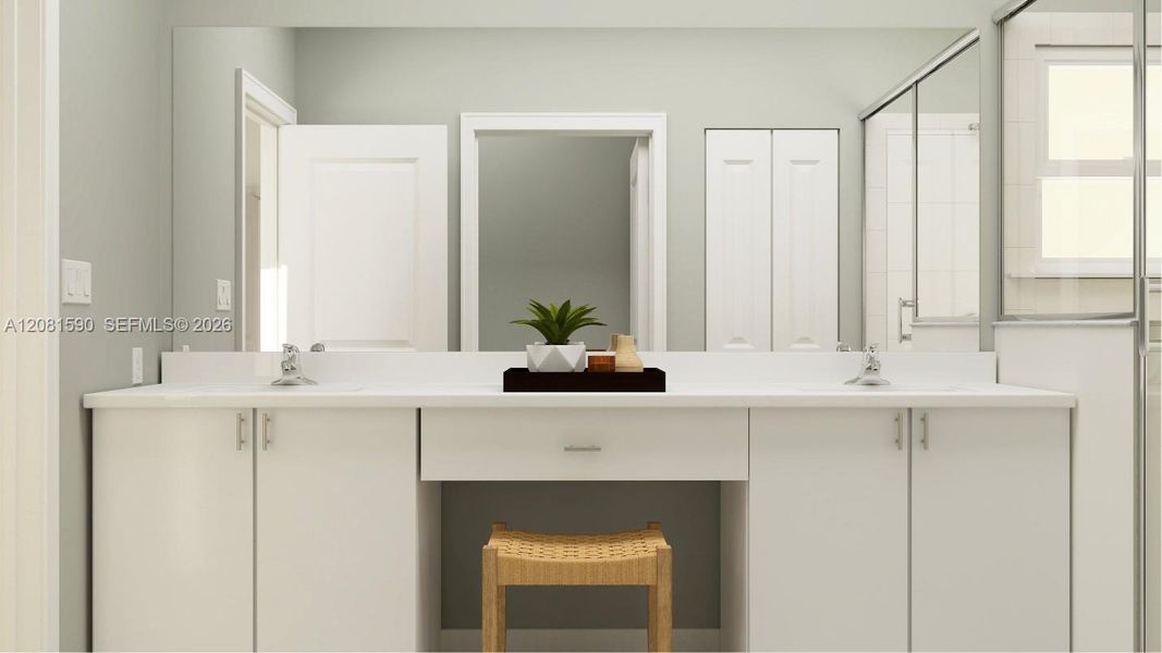 Furnished interior view inside a new home in Altamira, Homestead (Image 10).