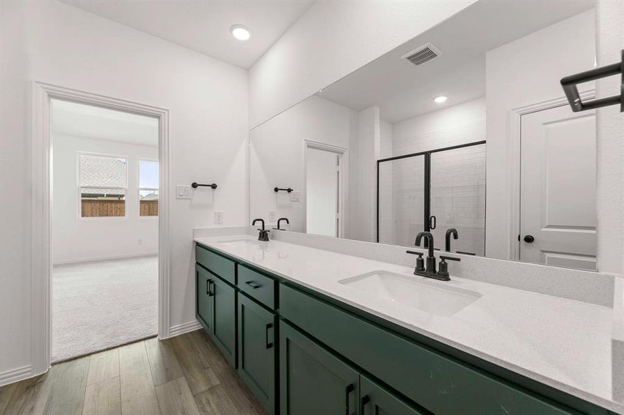 Furnished interior view inside a new home in Creekview Fossil Ridge, Pilot Point (Image 9).