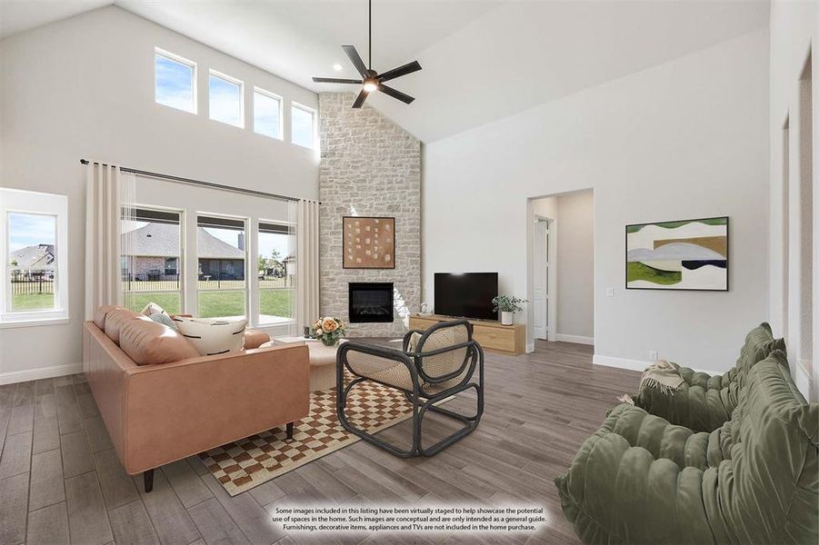 Furnished interior view inside a new home in Abe's Landing, Granbury (Image 8).