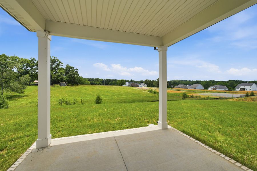 Exterior details and patio area of a home in Aden Woods, Fairview (Image 31).