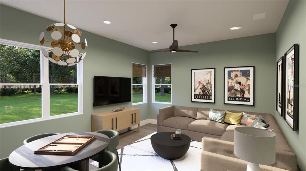 Furnished interior view inside a new home in , Archer (Image 6). Furnished interior view inside a new home in , Archer (Image 6).