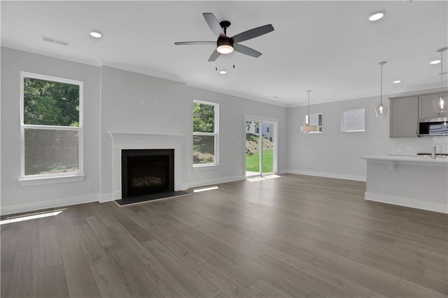 Spacious, unfurnished interior of a new home in Villas at Dawsonville, Dawsonville (Image 43). Spacious, unfurnished interior of a new home in Villas at Dawsonville, Dawsonville (Image 43).