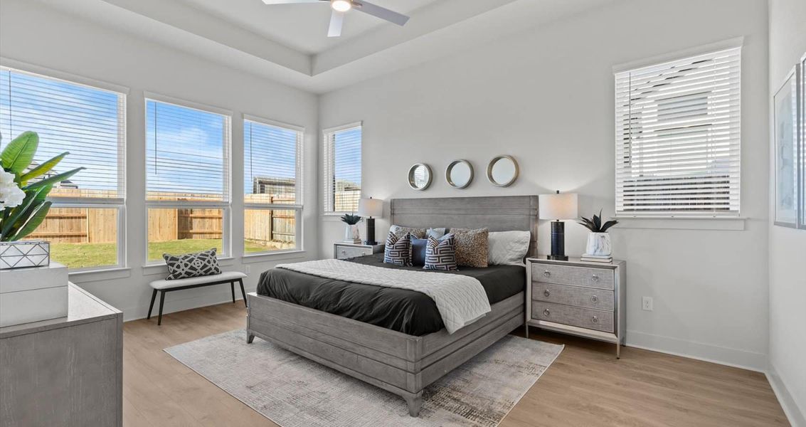 Representative furnished interior of a home built from the Waterloo by Chesmar Homes in Sunfield, Buda (Image 14).
