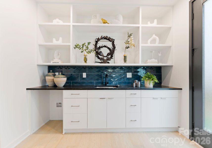 Downstairs kitchenette.