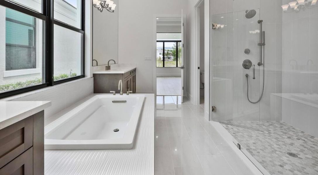 Furnished interior view inside a new home in Artistry Palm Beach, Palm Beach Gardens (Image 11). Furnished interior view inside a new home in Artistry Palm Beach, Palm Beach Gardens (Image 11).