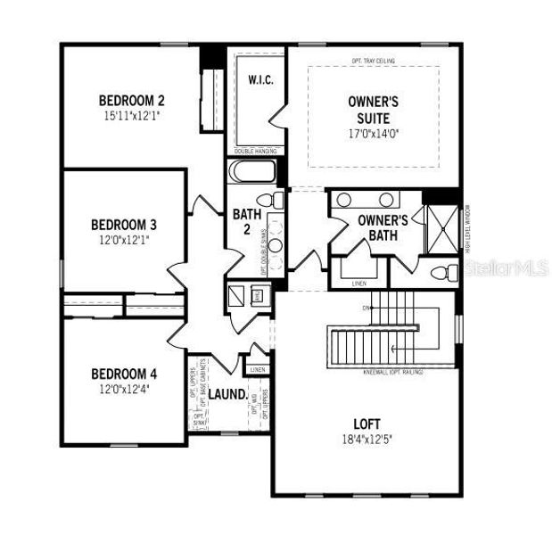 2D floor plan layout of this home in Pasadena Ridge Master, Zephyrhills, FL (Image 3).