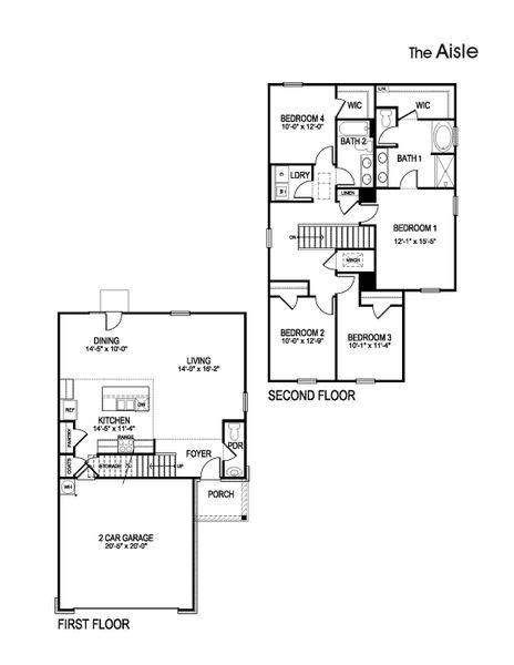 2D floor plan layout for the Aisle by D.R. Horton in Keebler Meadows, Johnson City, TN (Image 2). 2D floor plan layout for the Aisle by D.R. Horton in Keebler Meadows, Johnson City, TN (Image 2).