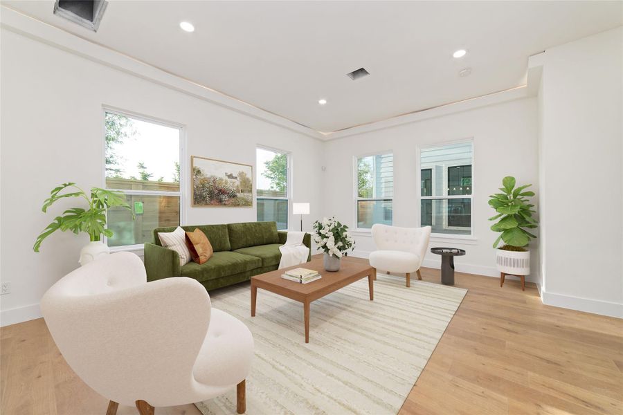 Furnished interior view inside a new home in , Houston (Image 17).