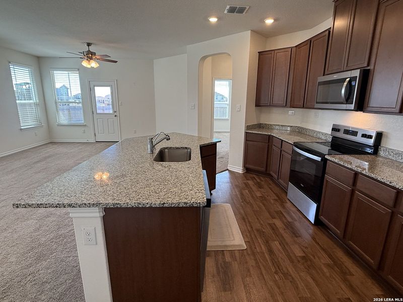 Furnished interior view inside a new home in Legend Point, New Braunfels (Image 13).