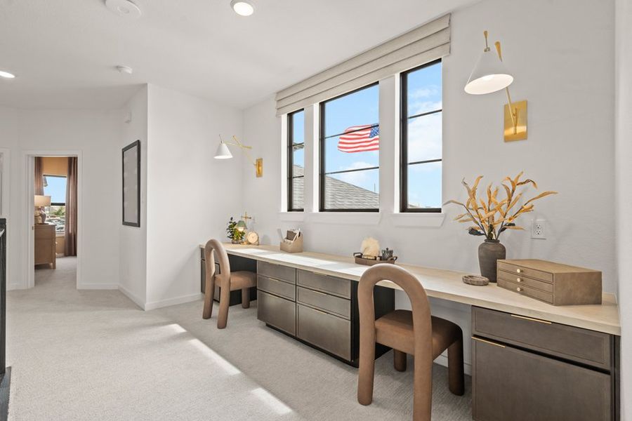 Furnished interior view inside a new home in Legacy Prairie at Katy Court 60', Katy (Image 19).