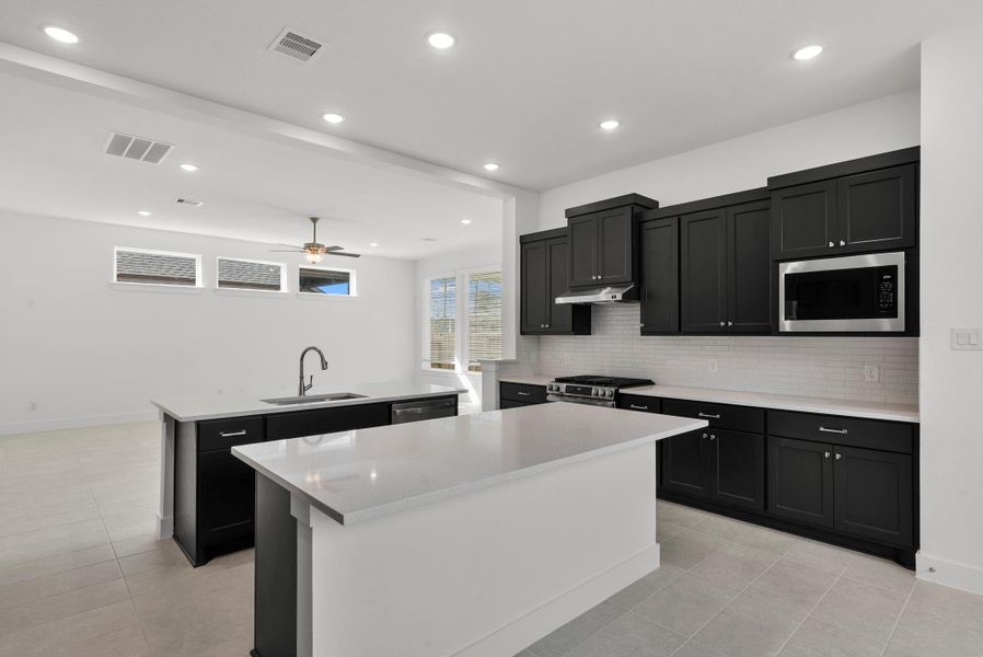 Furnished interior view inside a new home in The Trails, New Caney (Image 7).