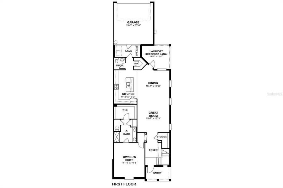 2D floor plan layout of this home in , Venice, FL (Image 3).