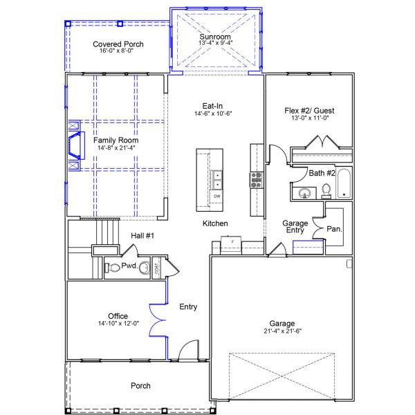 2D floor plan layout of this home in Hendrix Farms, Lexington, SC (Image 2). 2D floor plan layout of this home in Hendrix Farms, Lexington, SC (Image 2).