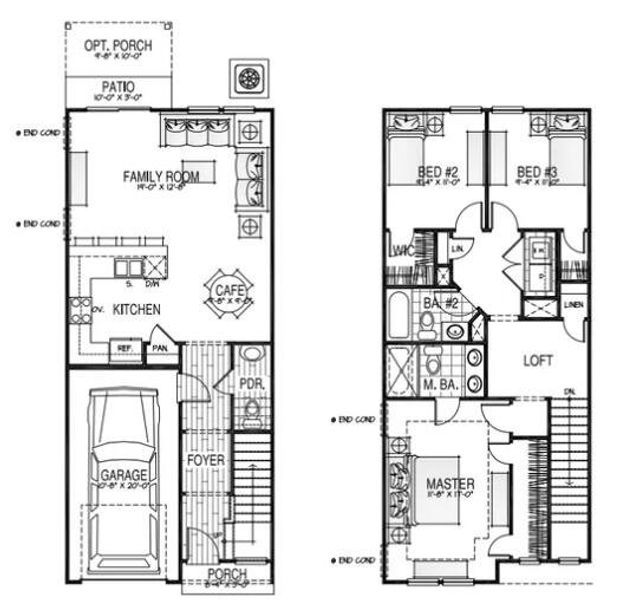 2D floor plan layout of this home in Windward Townes, Goose Creek, SC (Image 2). 2D floor plan layout of this home in Windward Townes, Goose Creek, SC (Image 2).