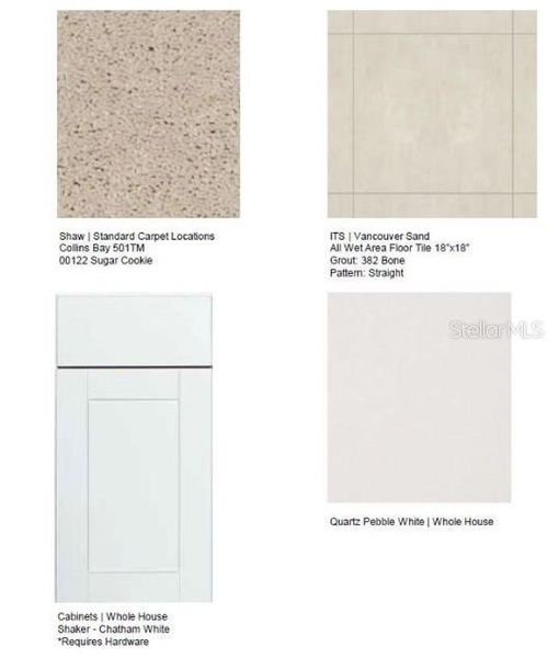 Sample of building materials used in homes in Vinterra Townhomes, Nokomis (Image 13).