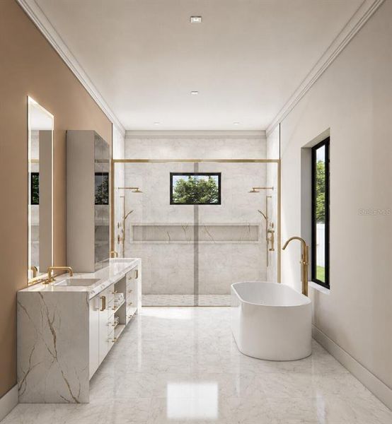 Furnished interior view inside a new home in , Orlando (Image 12).