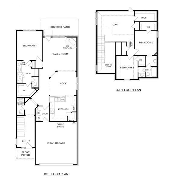 2D floor plan layout for the Amethyst by D.R. Horton in The Woods at Lindsey Place, Anna, TX (Image 3). 2D floor plan layout for the Amethyst by D.R. Horton in The Woods at Lindsey Place, Anna, TX (Image 3).
