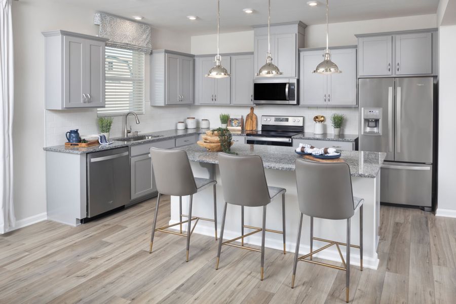 Photo representation of the Amira End plan. Colors, finishes and options will vary.