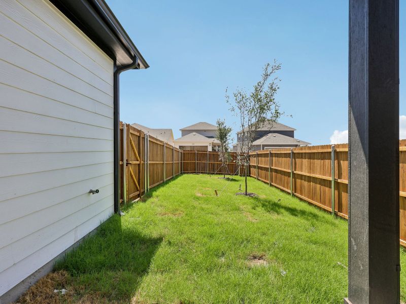 Exterior details and patio area of a home in Cibolo Hills West - Spring Series, Fort Worth (Image 3). Exterior details and patio area of a home in Cibolo Hills West - Spring Series, Fort Worth (Image 3).