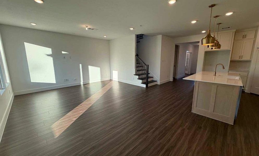 Open Kitchen-Living-Dining Room Construction Progress