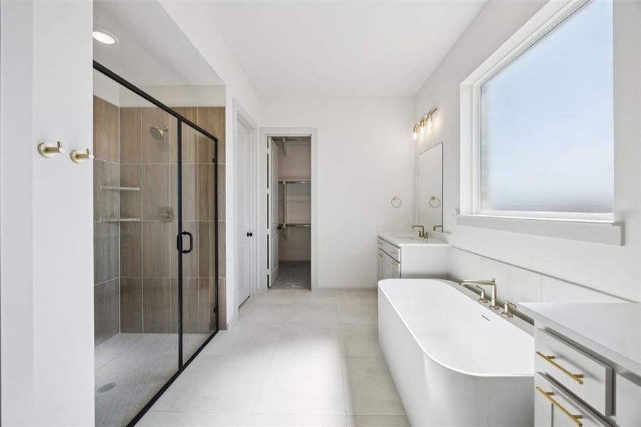 An owner's bath designed with two in mind!