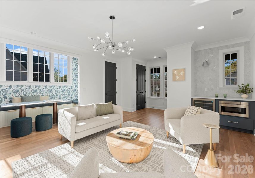 Furnished interior view inside a new home in , Charlotte (Image 40).