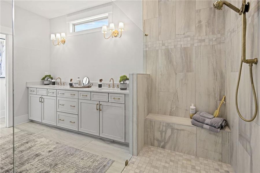 Furnished interior view inside a new home in Soleil Belmont Park, Canton (Image 36).