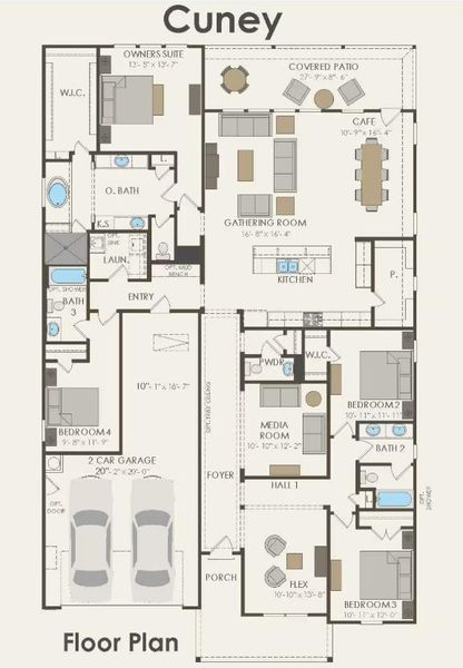Pulte Homes, Cuney/FC202 floor plan