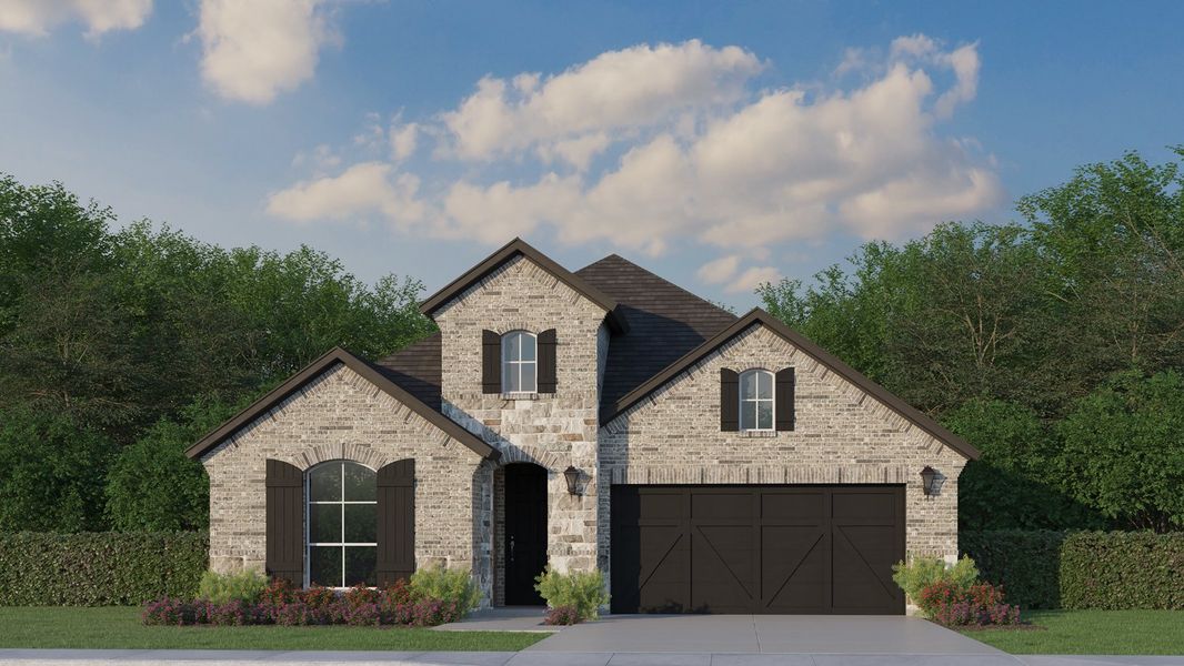 Plan 1578 Elevation A with Stone Plan 1578 Elevation A with Stone