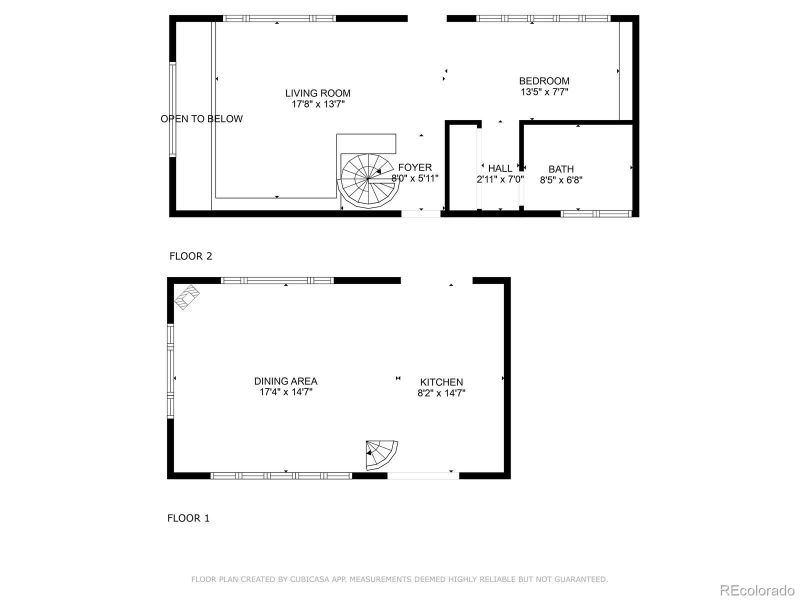 Floor plan for Unit 1