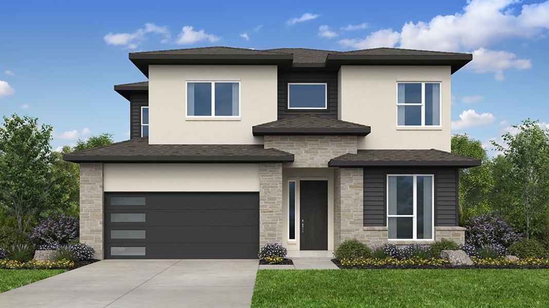 Representative exterior photo of a completed home built from the Anderson by Taylor Morrison in Easton Park, Austin, TX (Image 26).