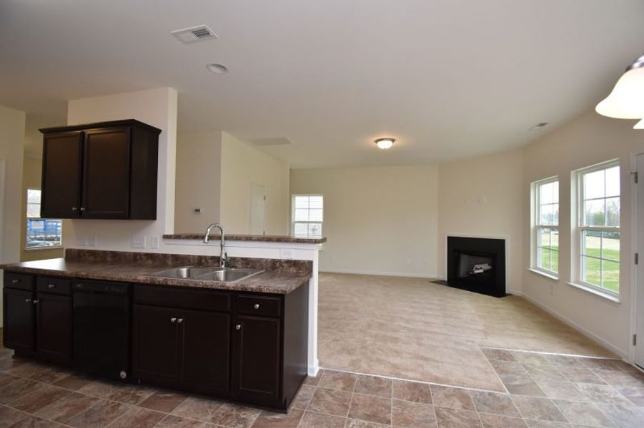 Representative furnished interior of a home built from the Irvine by Keystone Homes NC in Brassfield Meadows, Burlington (Image 5).