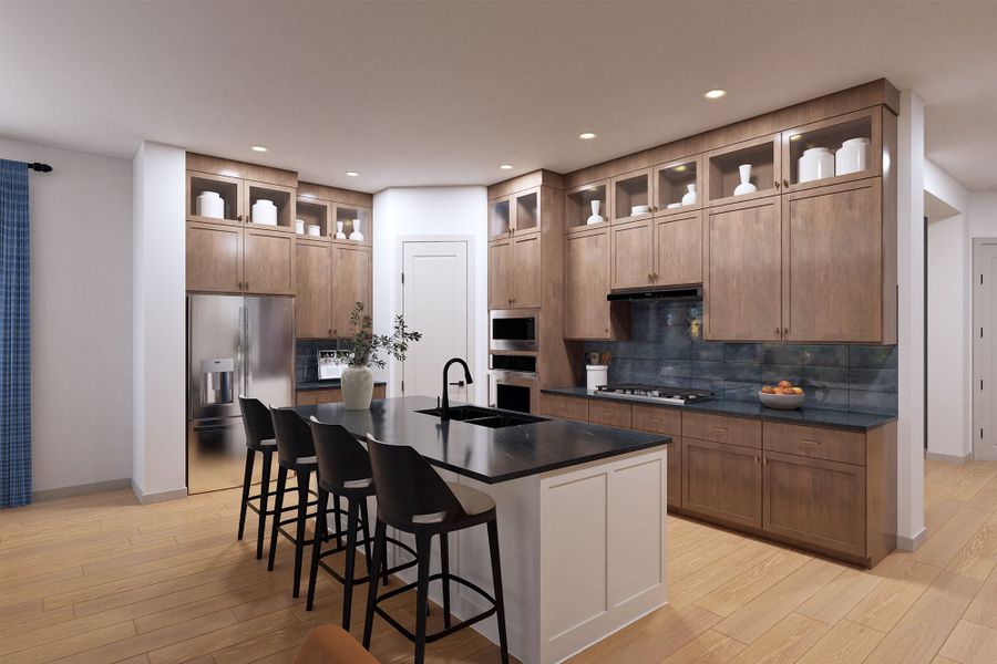 The Periwinkle - Optional Cooktop with Built in Microwave and Oven