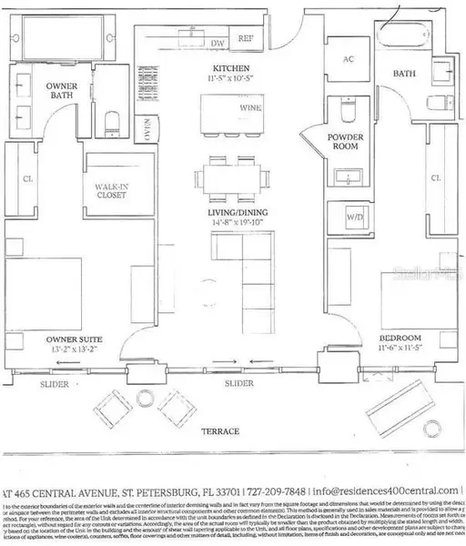 2D floor plan layout of this home in , St. Petersburg, FL (Image 4).