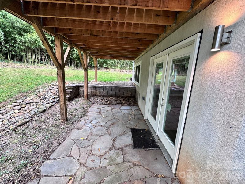 Exterior details and patio area of a home in , Asheville (Image 15). Exterior details and patio area of a home in , Asheville (Image 15).