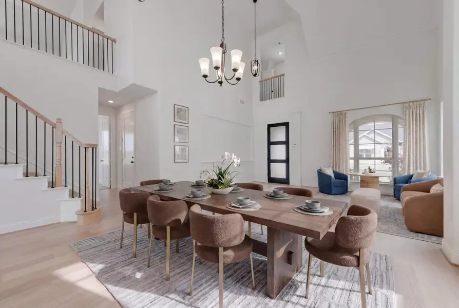 Furnished interior view inside a new home in Dominion of Pleasant Valley, Wylie (Image 7).