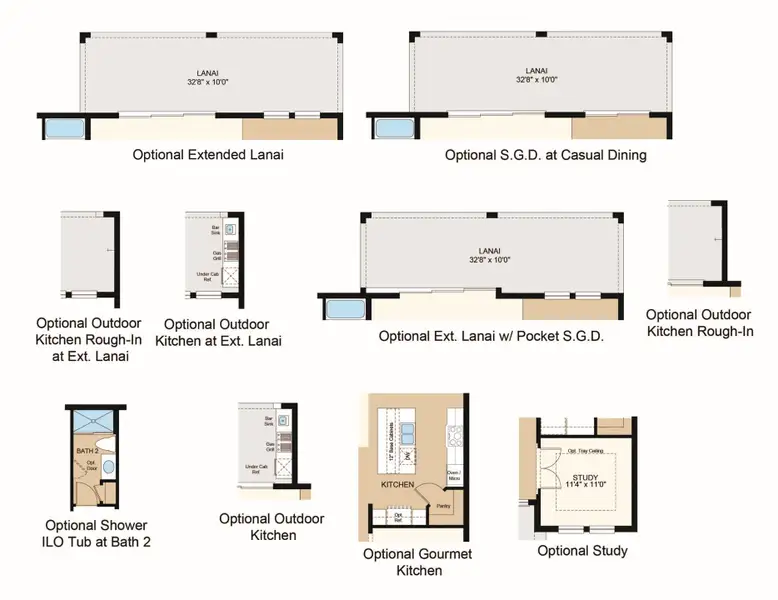 2D floor plan layout of this home in Headwaters at Lofton Creek, Yulee, FL (Image 3).
