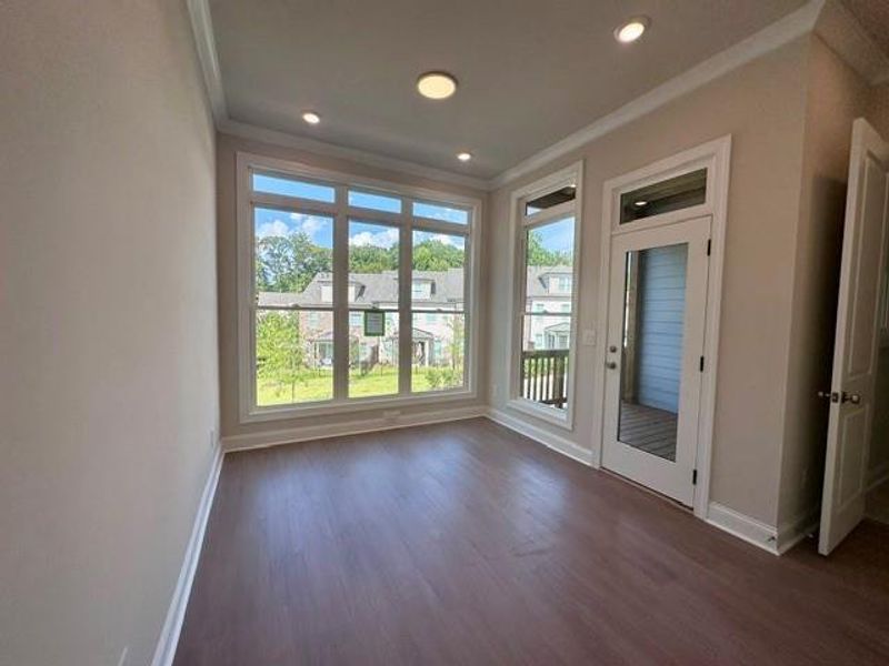 Spacious, unfurnished interior of a new home in Ward's Crossing Townhomes, Johns Creek (Image 22). Spacious, unfurnished interior of a new home in Ward's Crossing Townhomes, Johns Creek (Image 22).