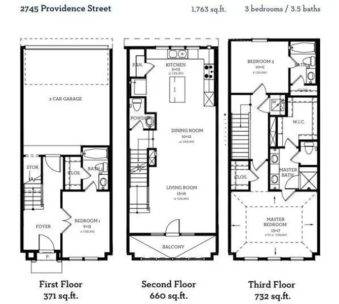 The floor plan for 2745 Providence St.