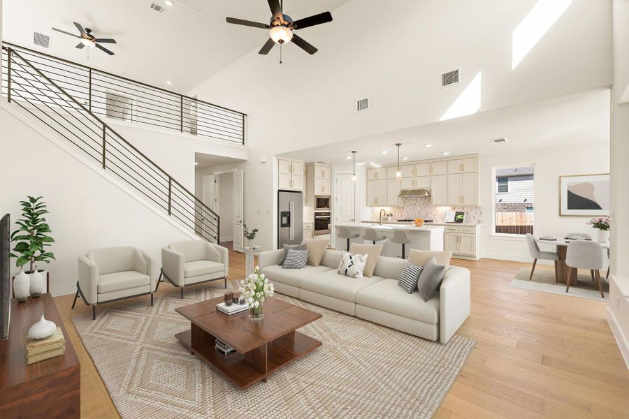 Furnished interior view inside a new home in Blackhawk in Pflugerville, Pflugerville (Image 5).
