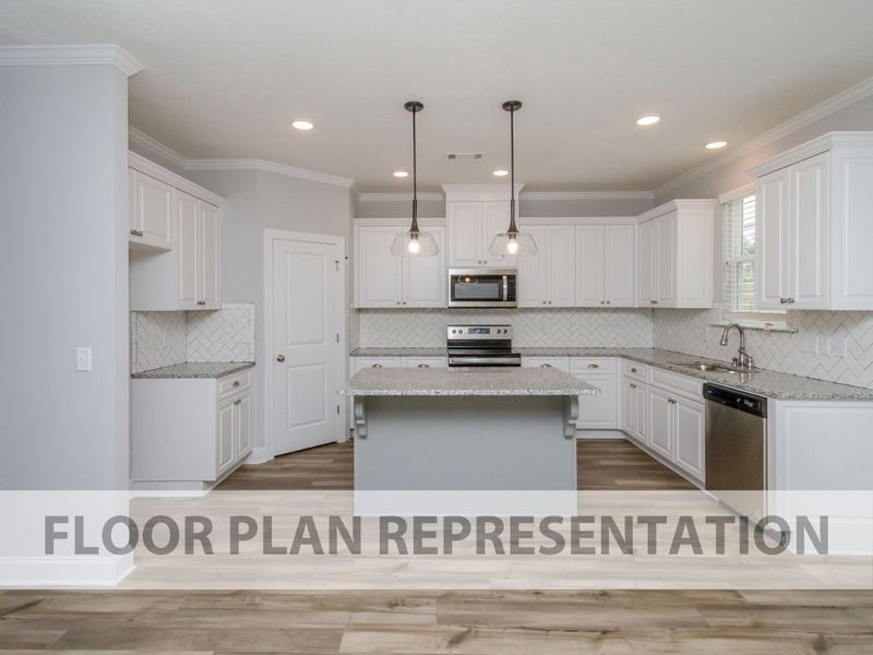 Cafe to Kitchen Floorplan Representation Photo | The Fairport II Plan
