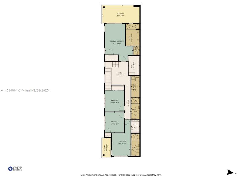 2D floor plan layout of this home in , Fort Lauderdale, FL (Image 5).