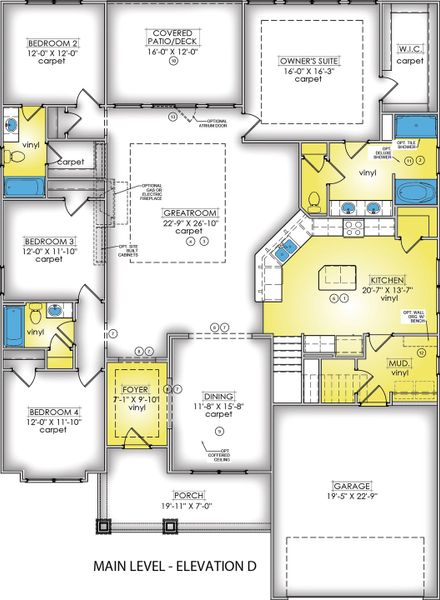 Main Level - Elevation D
