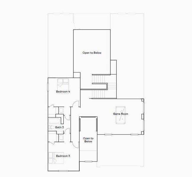 2D floor plan layout of this home in Cross Creek West, Fulshear, TX (Image 4).